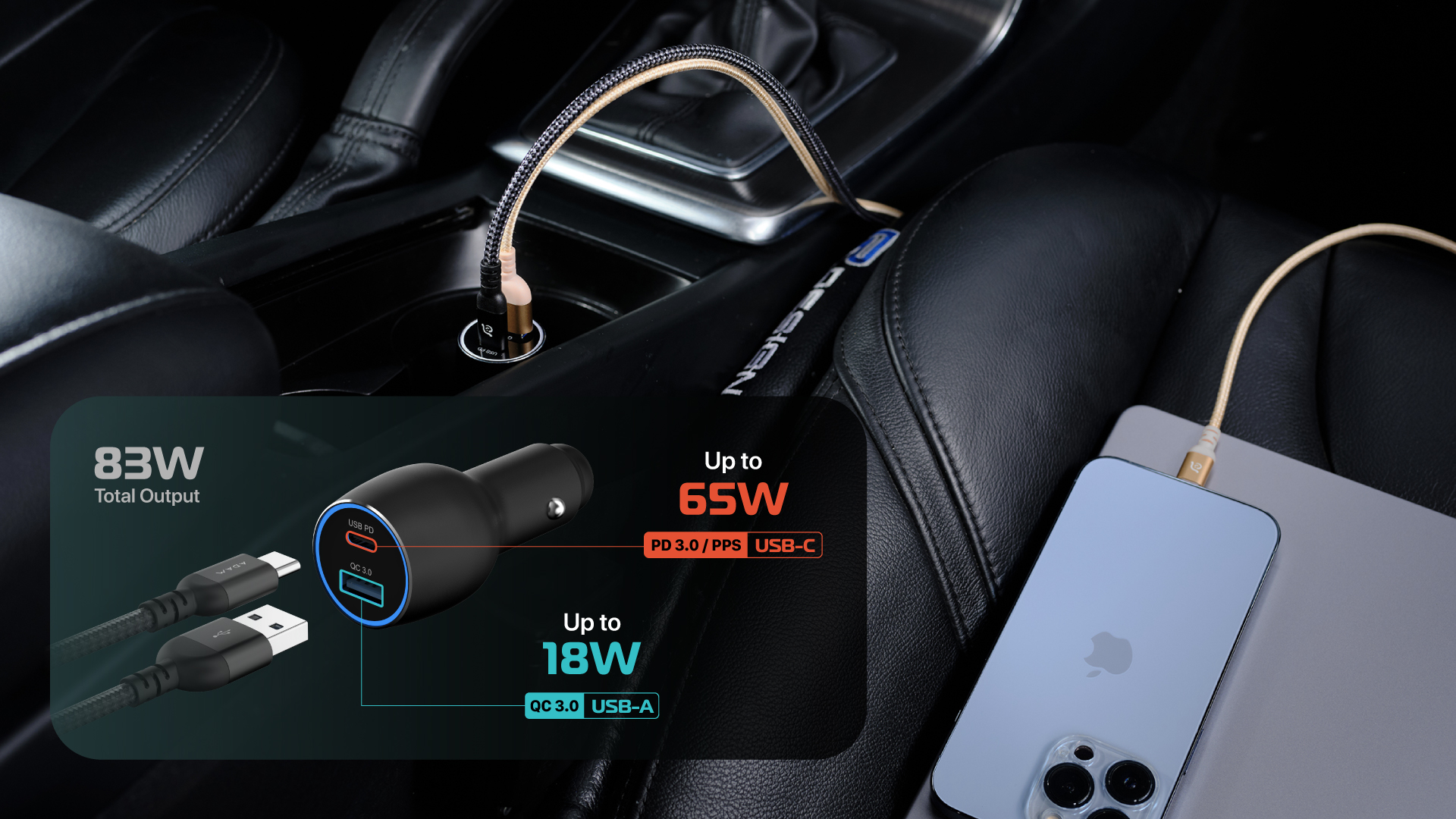 USB-C / USB-A Dual-Port Charger
